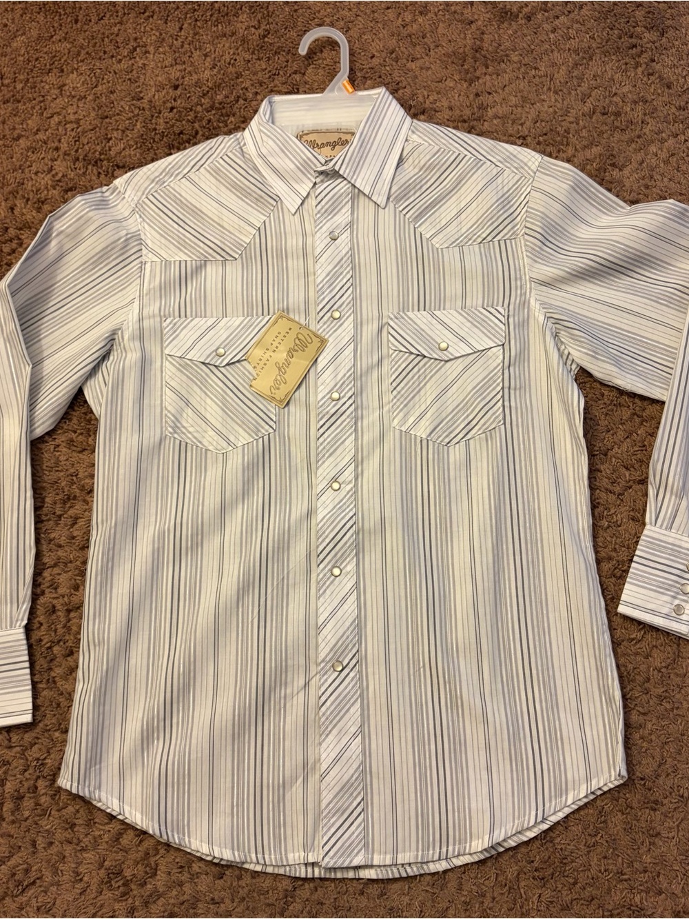 Wrangler “pearl snap” dress shirt new with tags